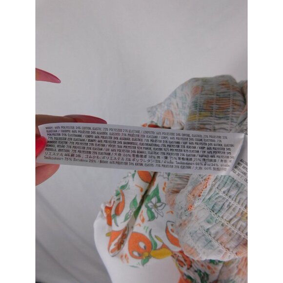 Disney Vault Collection Shirt Womens 3X Orange Smocked Puff Sleeve Square Neck - Picture 11 of 12